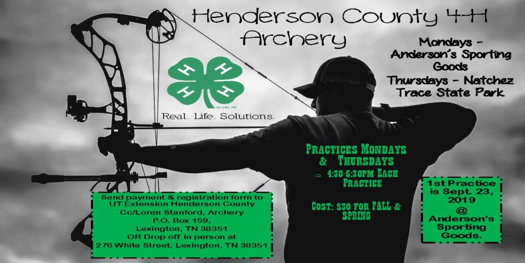 Henderson County 4H Archery banner